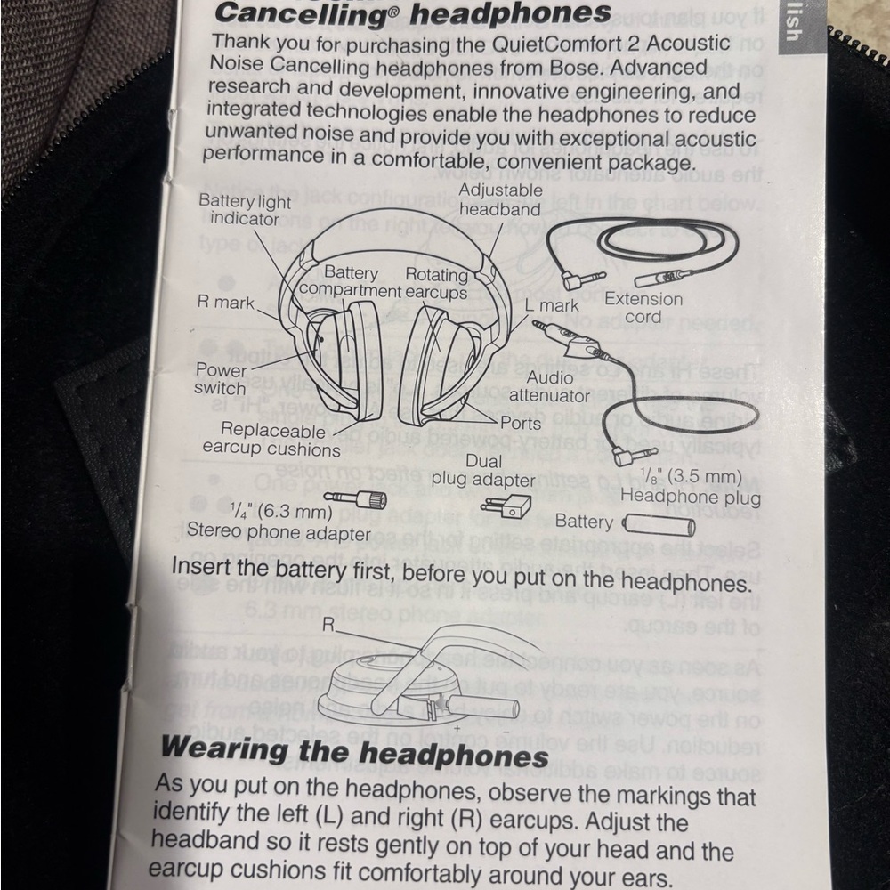 Bose QuietComfort 2 Headphones with Black Case & accessories - Picture 6 of 6